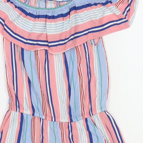 H&M Girls Multicoloured Striped Viscose Playsuit One-Piece Size 11-12 Years L3 in Pullover
