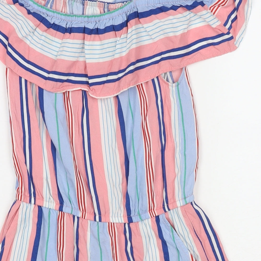 H&M Girls Multicoloured Striped Viscose Playsuit One-Piece Size 11-12 Years L3 in Pullover