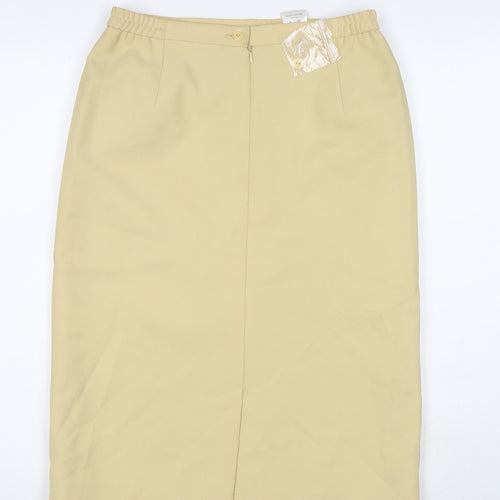 Eastex Womens Beige Polyester Straight & Pencil Skirt Size 10 Zip