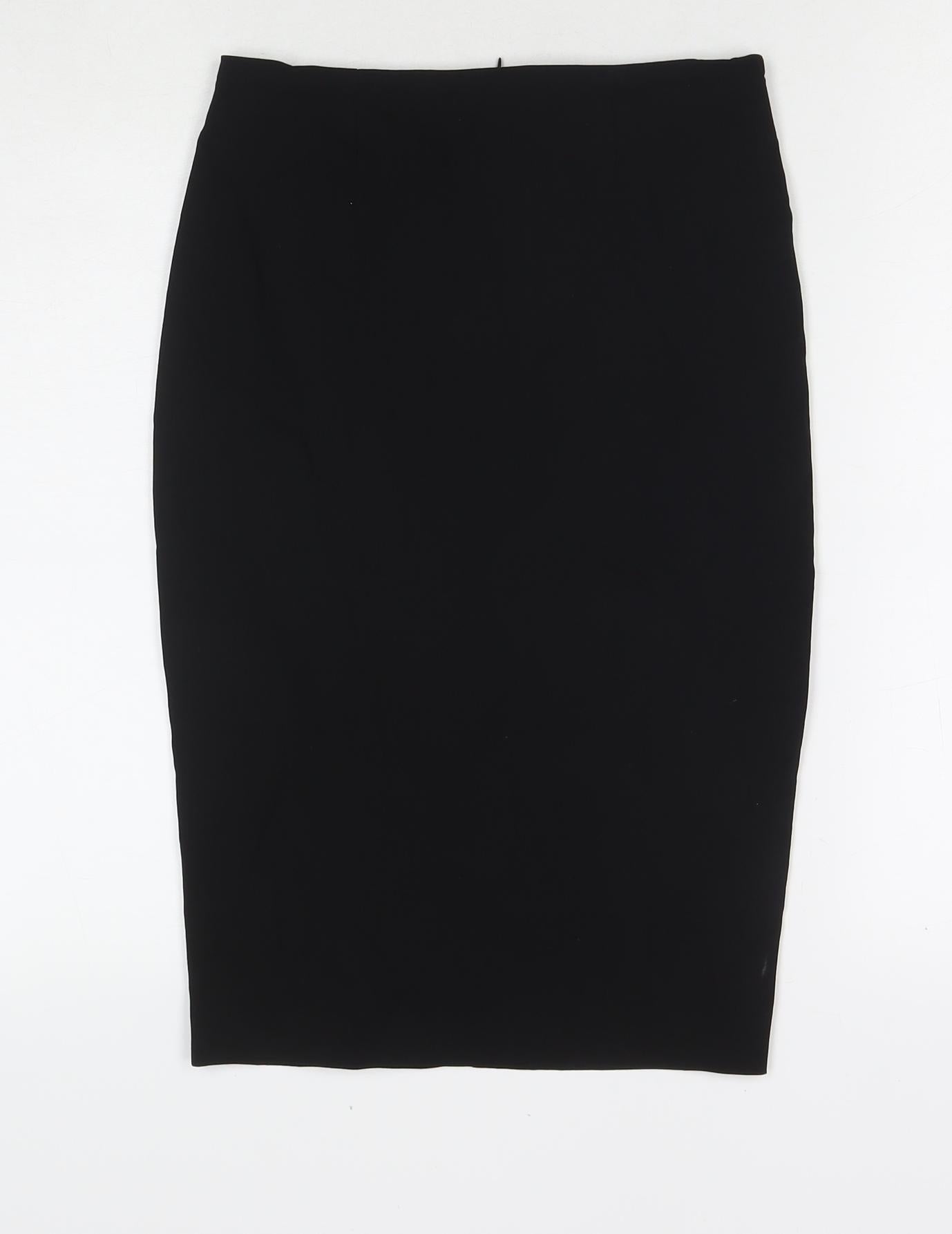ASOS Womens Black Polyester Straight & Pencil Skirt Size 8 Zip