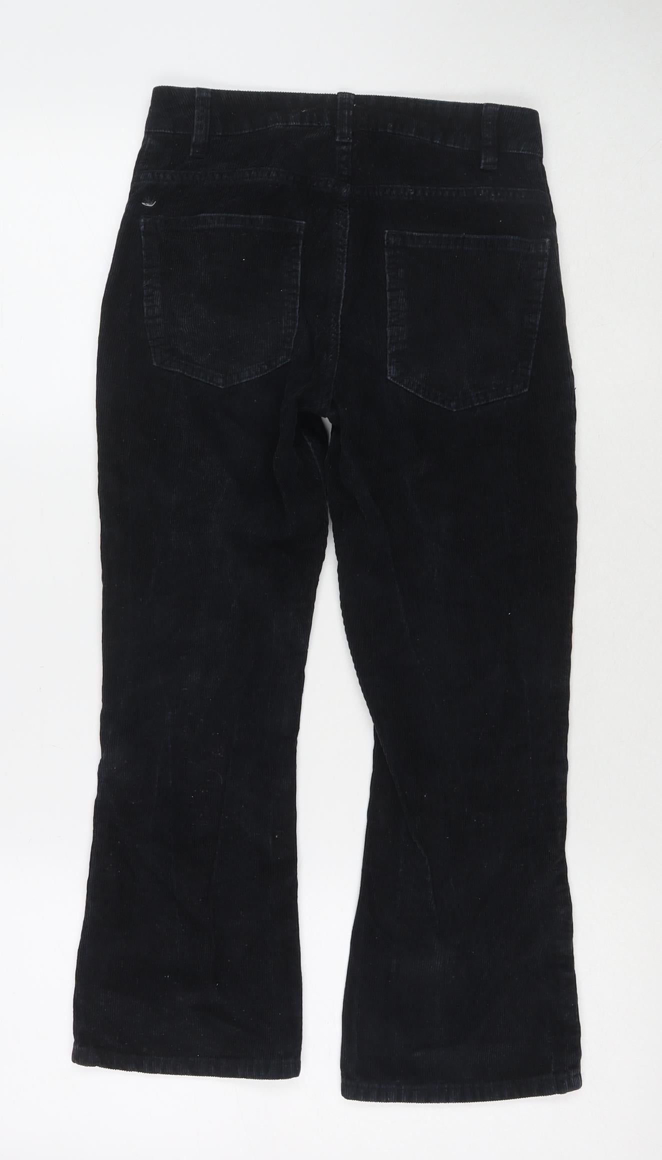 ASOS Womens Black Cotton Trousers Size 23 in L25 in Regular Zip