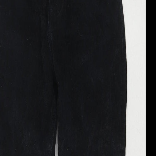 ASOS Womens Black Cotton Trousers Size 23 in L25 in Regular Zip