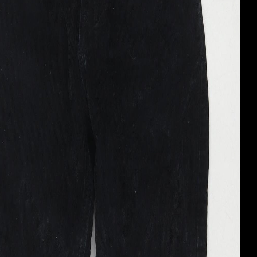 ASOS Womens Black Cotton Trousers Size 23 in L25 in Regular Zip