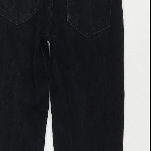 ASOS Womens Black Cotton Trousers Size 23 in L25 in Regular Zip