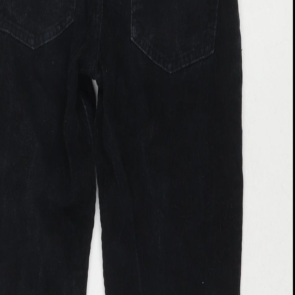 ASOS Womens Black Cotton Trousers Size 23 in L25 in Regular Zip