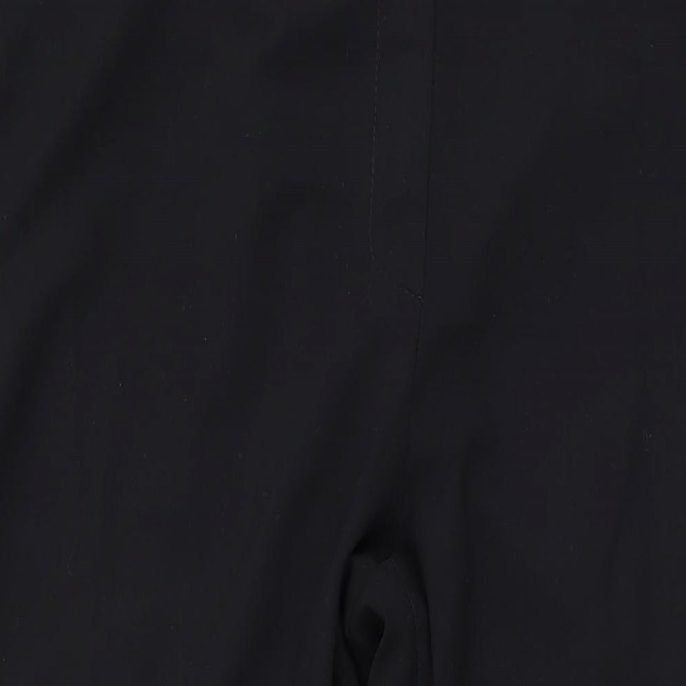 Marks and Spencer Womens Black Polyester Trousers Size 20 L28 in Regular Zip