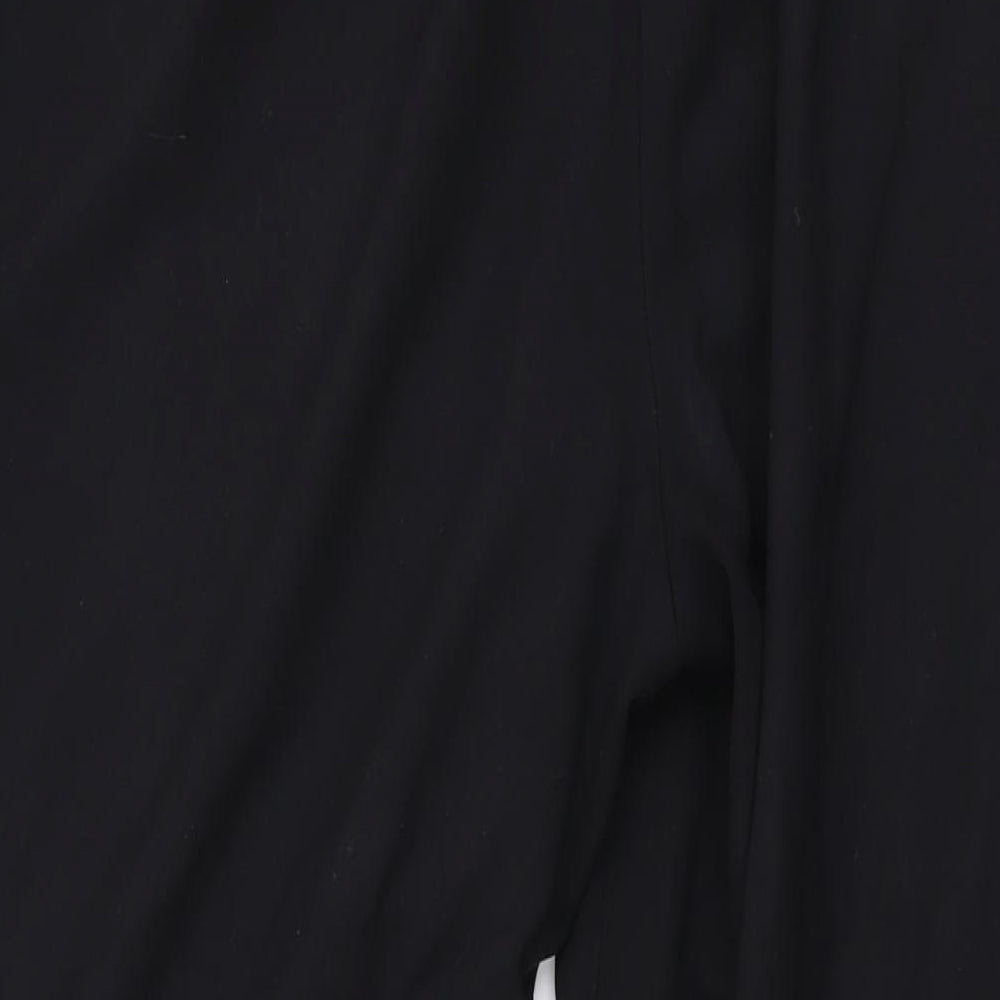 Marks and Spencer Womens Black Polyester Trousers Size 20 L28 in Regular Zip
