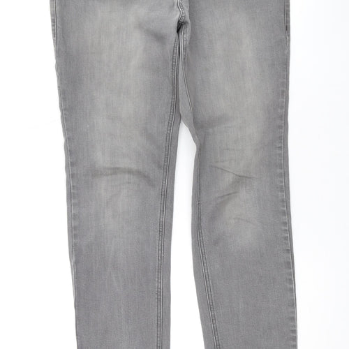 NEXT Mens Grey Cotton Straight Jeans Size 32 in L31 in Regular Button