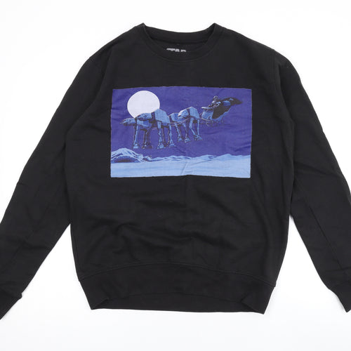 Star Wars Mens Black Cotton Pullover Sweatshirt Size M - Christmas
