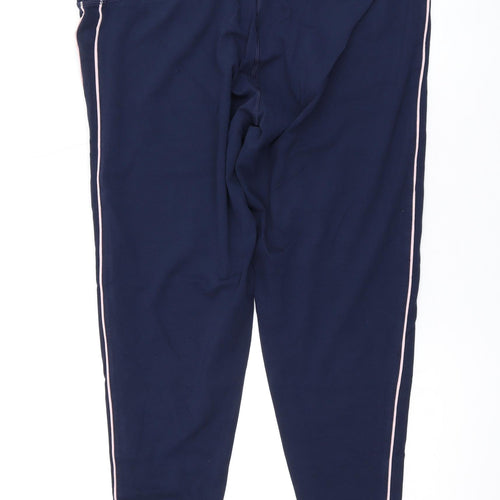 Marks and Spencer Womens Blue Cotton Cropped Leggings Size 20 L24 in Regular Pullover