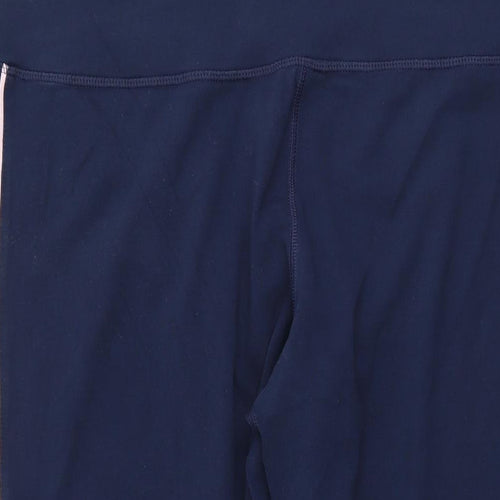 Marks and Spencer Womens Blue Cotton Cropped Leggings Size 20 L24 in Regular Pullover