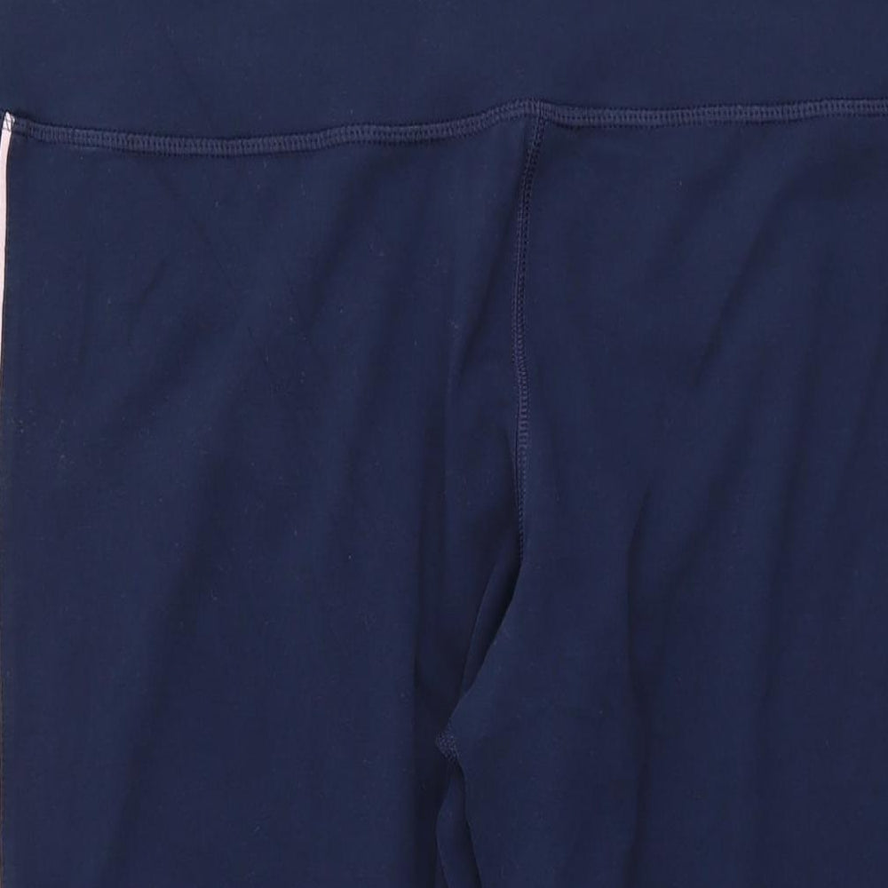 Marks and Spencer Womens Blue Cotton Cropped Leggings Size 20 L24 in Regular Pullover