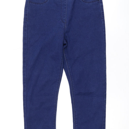 M&Co Womens Blue Cotton Jegging Jeans Size 10 L23 in Regular