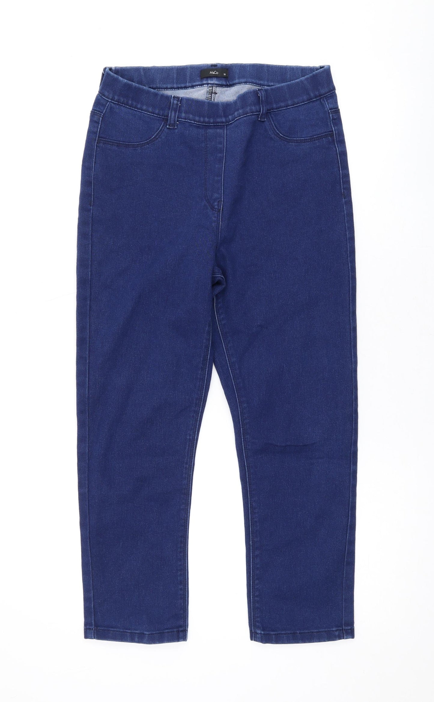 M&Co Womens Blue Cotton Jegging Jeans Size 10 L23 in Regular