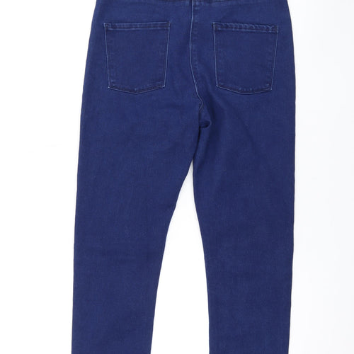 M&Co Womens Blue Cotton Jegging Jeans Size 10 L23 in Regular