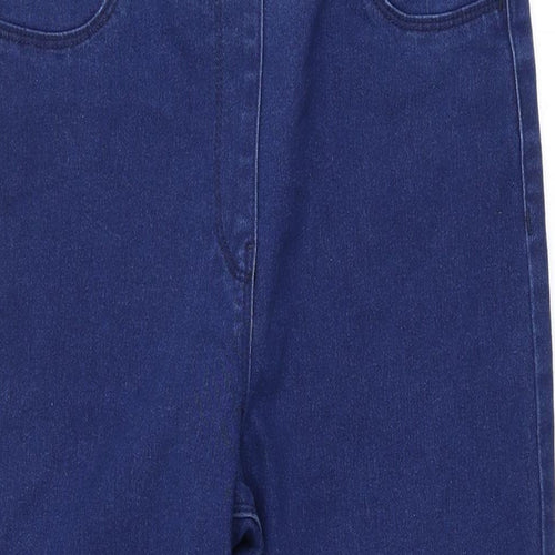 M&Co Womens Blue Cotton Jegging Jeans Size 10 L23 in Regular