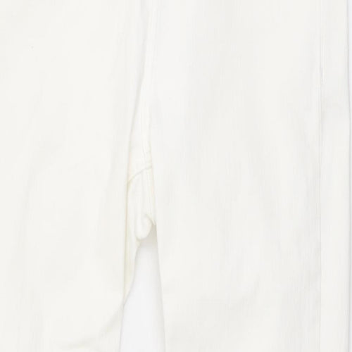 River Island Womens White Cotton Skinny Jeans Size 10 L24 in Regular Zip