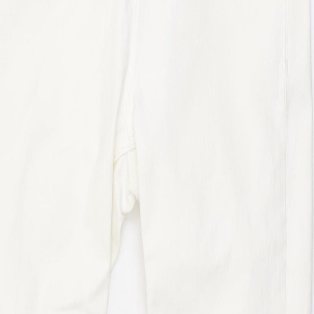 River Island Womens White Cotton Skinny Jeans Size 10 L24 in Regular Zip