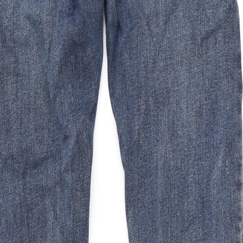 Topman Mens Blue Cotton Skinny Jeans Size 28 in L30 in Regular Button