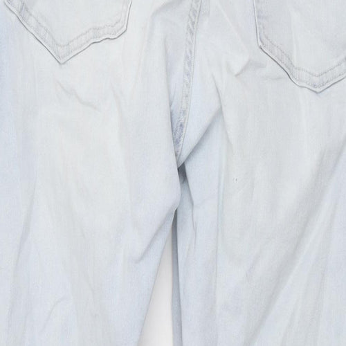 Easy Mens Blue Cotton Straight Jeans Size 38 in L28 in Regular Zip