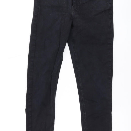 Topshop Womens Black Cotton Skinny Jeans Size 25 in L26 in Regular Zip