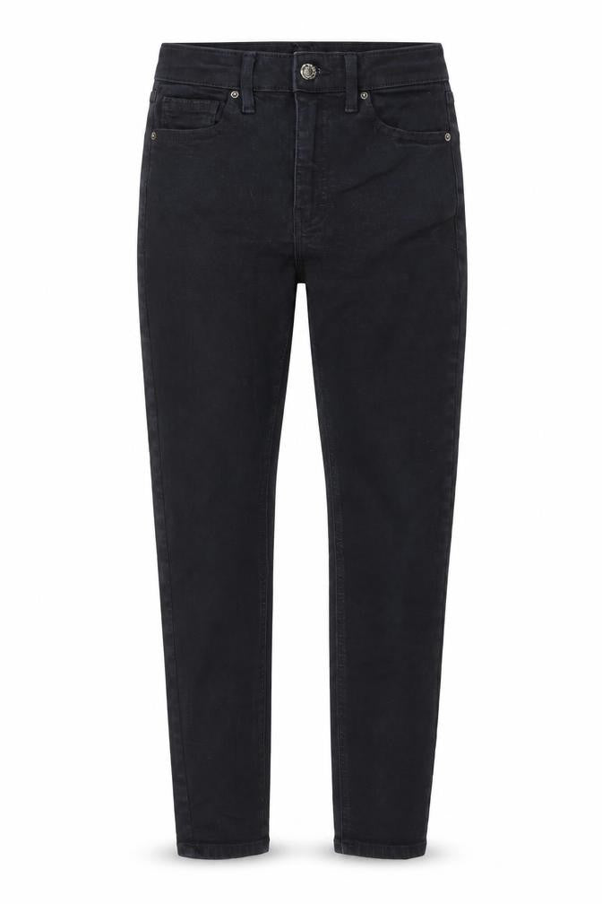 Topshop Womens Black Cotton Skinny Jeans Size 25 in L26 in Regular Zip