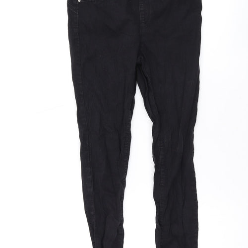 Denim & Co. Womens Black Cotton Jegging Jeans Size 12 L27 in Regular