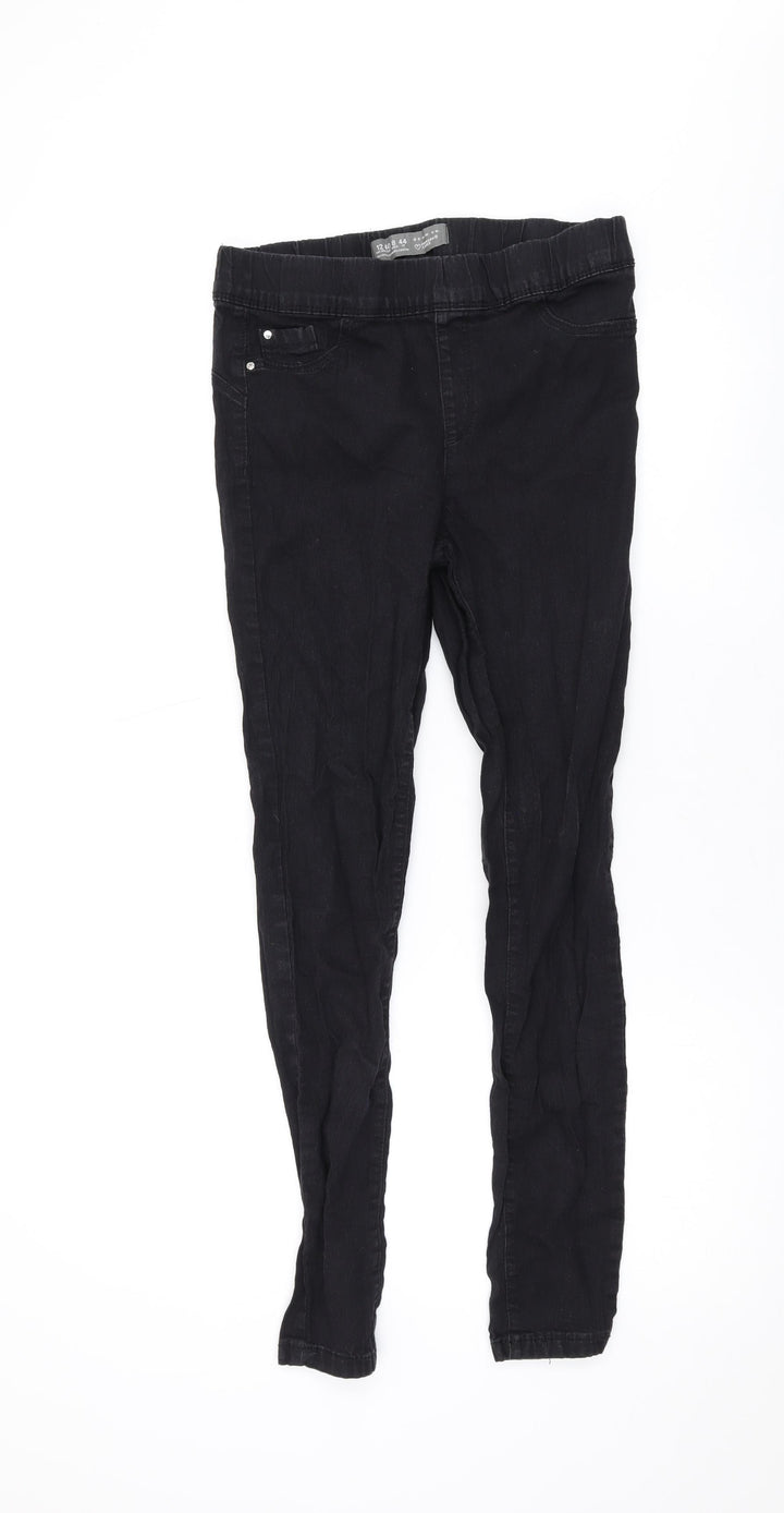 Denim & Co. Womens Black Cotton Jegging Jeans Size 12 L27 in Regular