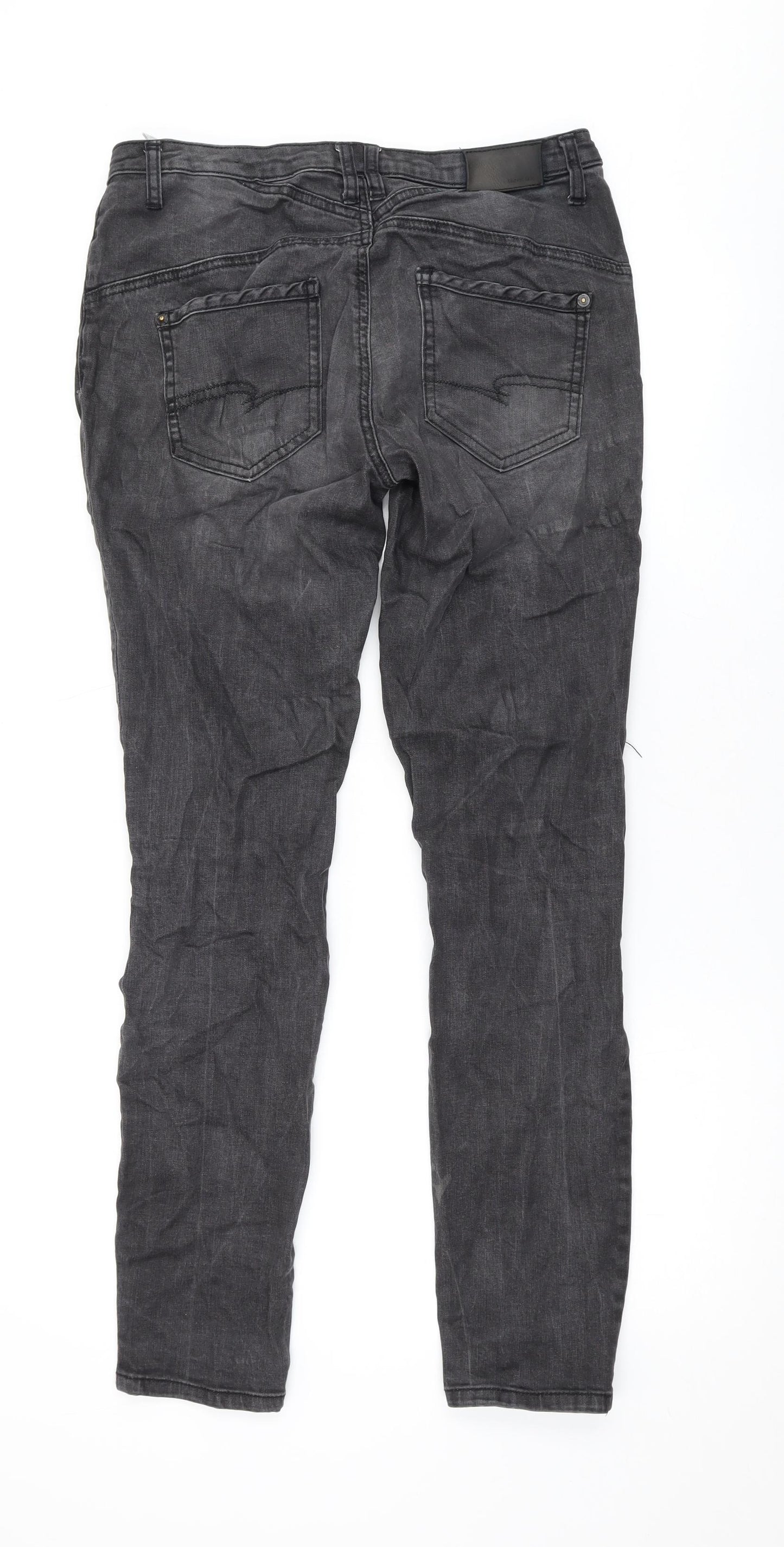 Street One Womens Grey Cotton Skinny Jeans Size 30 L31 in Regular Zip