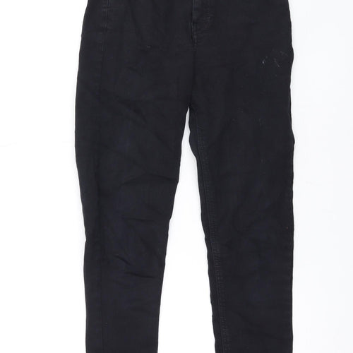 Topshop Womens Black Cotton Skinny Jeans Size 25 in L26 in Regular Zip