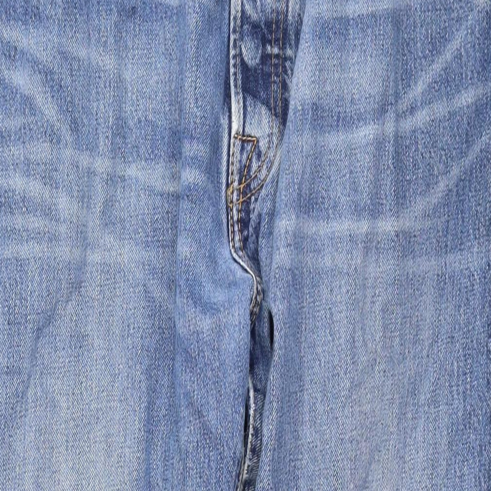 Levi's Mens Blue Cotton Bootcut Jeans Size 34 in L30 in Regular Button