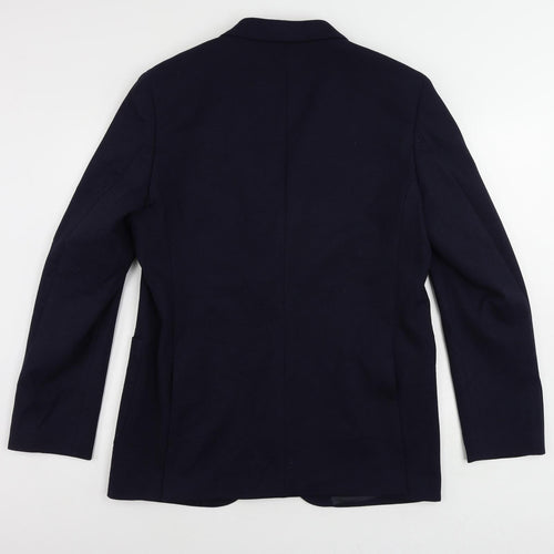 Marks and Spencer Mens Blue Polyamide Jacket Suit Jacket Size 42 Regular