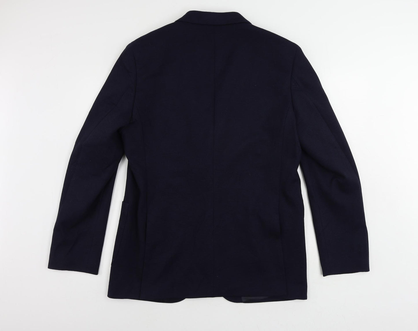 Marks and Spencer Mens Blue Polyamide Jacket Suit Jacket Size 42 Regular