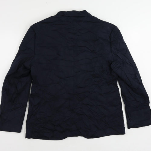 Marks and Spencer Mens Blue Cotton Jacket Blazer Size 40 Regular