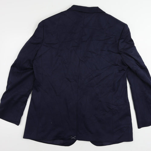 Marks and Spencer Mens Blue Polyester Jacket Suit Jacket Size 44 Regular