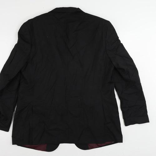 Marks and Spencer Mens Black Polyester Jacket Suit Jacket Size 44 Regular