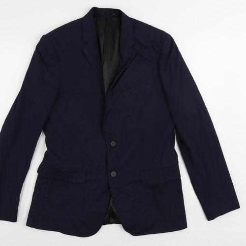New Look Mens Blue Polyester Jacket Suit Jacket Size 40 Regular