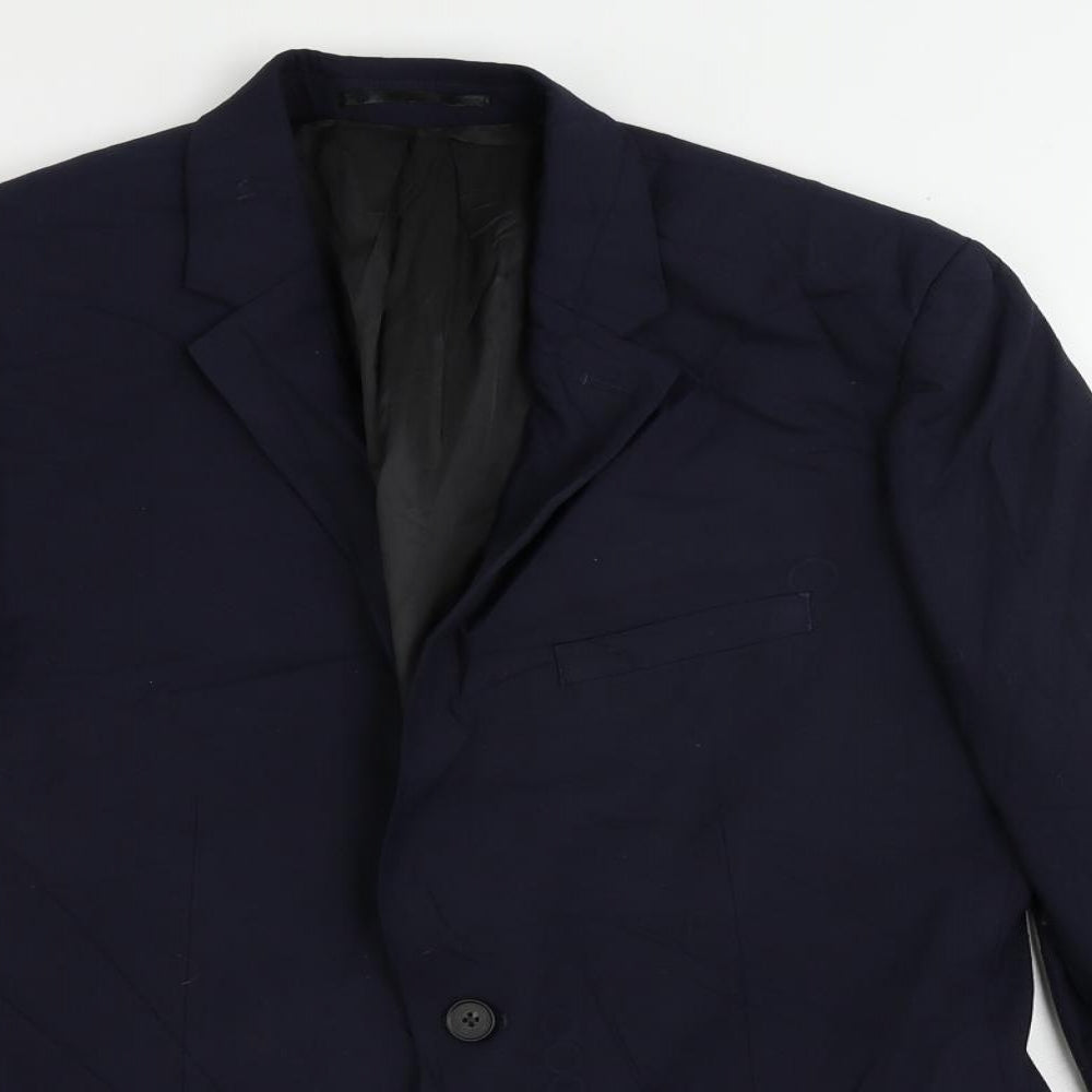 New Look Mens Blue Polyester Jacket Suit Jacket Size 40 Regular