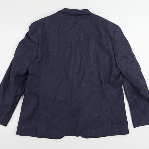 Marks and Spencer Mens Blue Polyester Jacket Suit Jacket Size 46 Regular