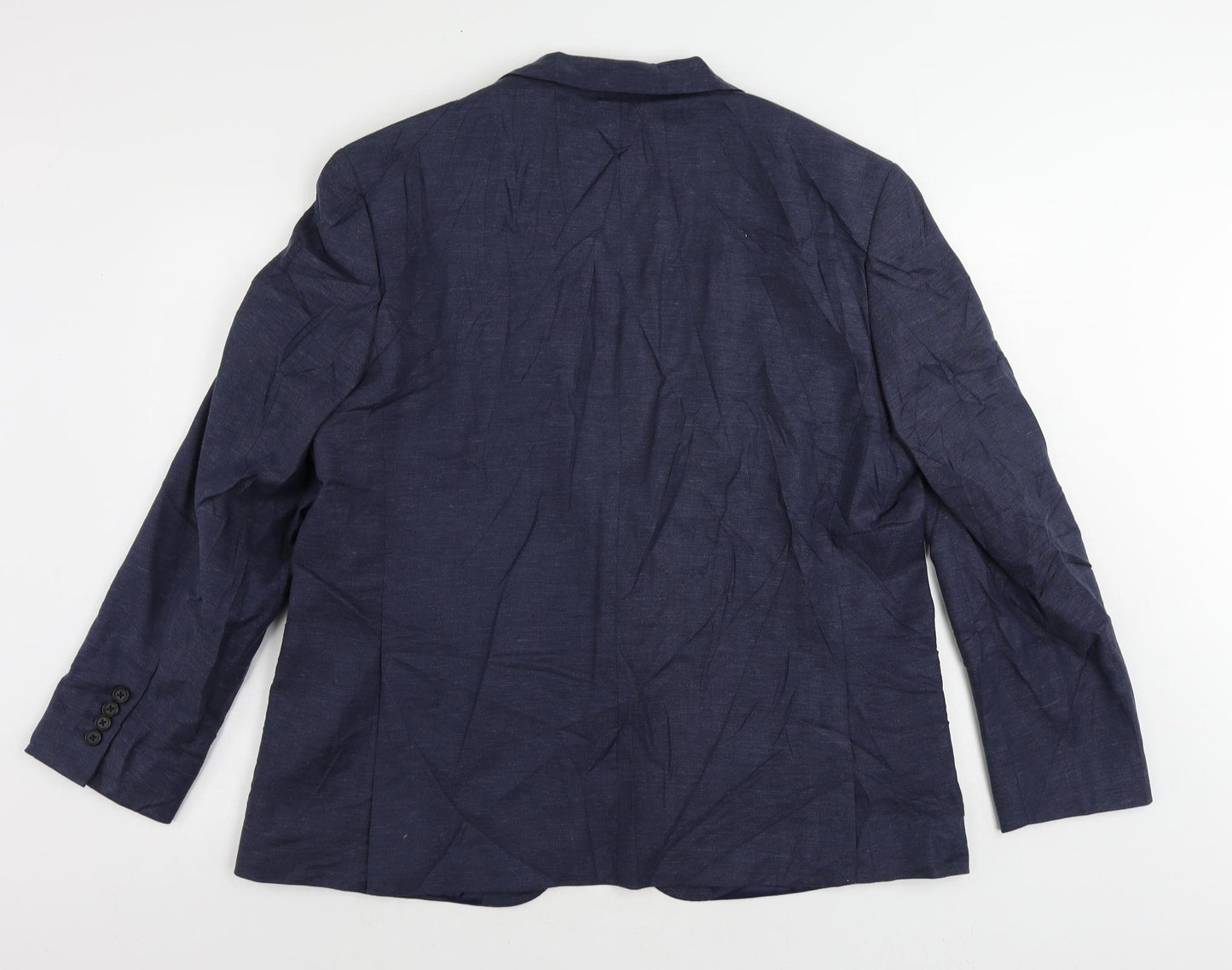 Marks and Spencer Mens Blue Polyester Jacket Suit Jacket Size 46 Regular