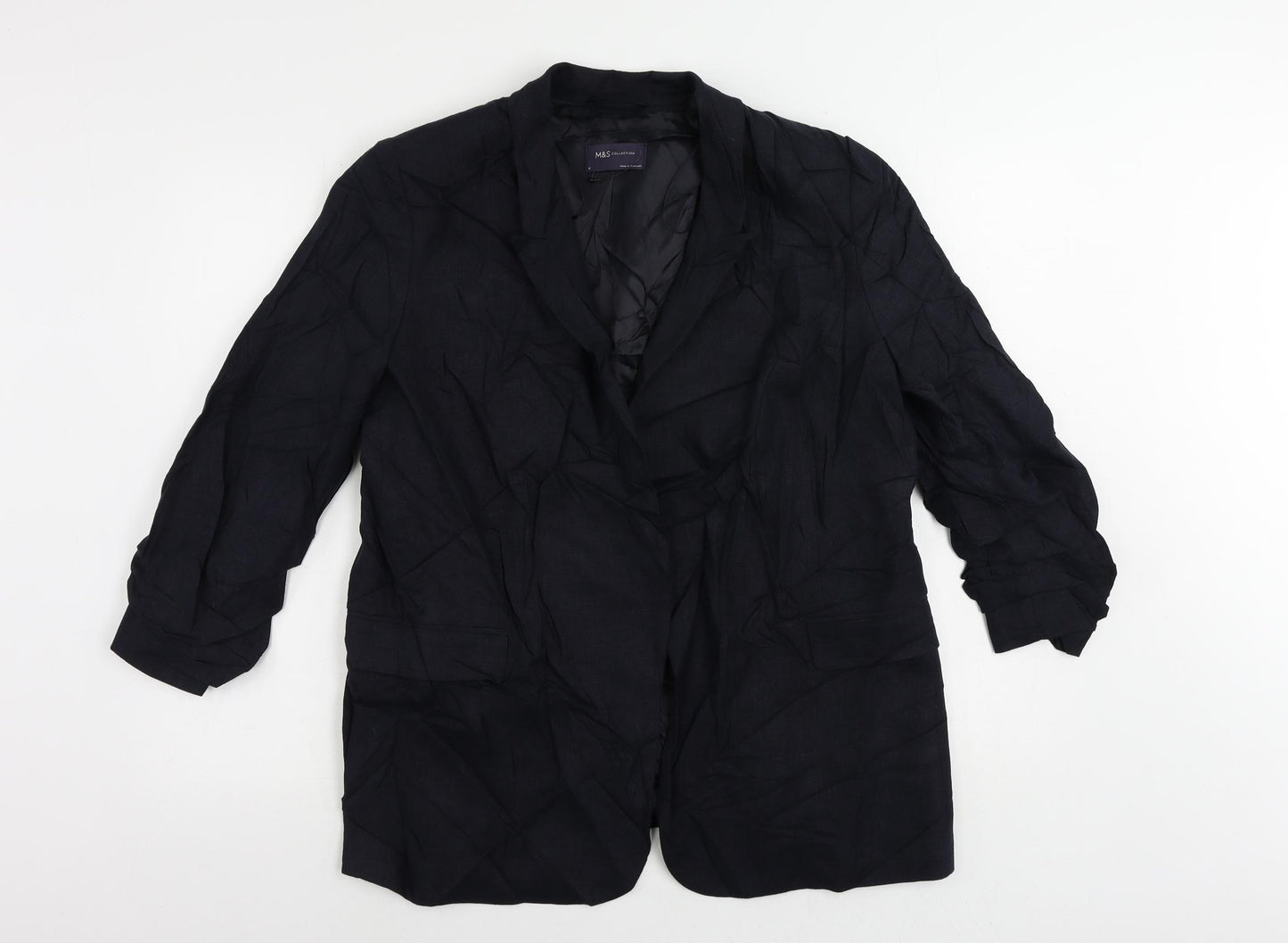 Marks and Spencer Womens Blue Jacket Blazer Size 16 - Open