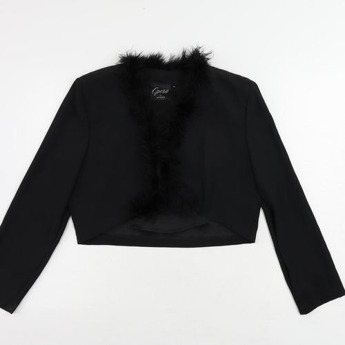 Opera by Richards Womens Black Jacket Size 14 - Open