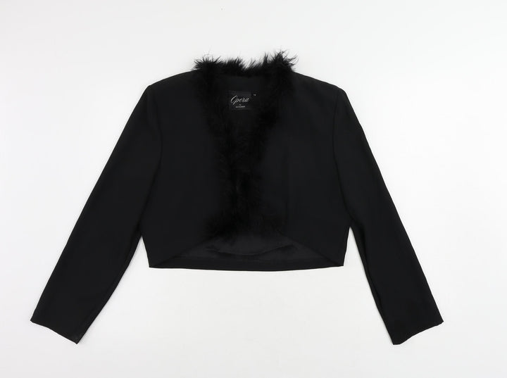Opera by Richards Womens Black Jacket Size 14 - Open