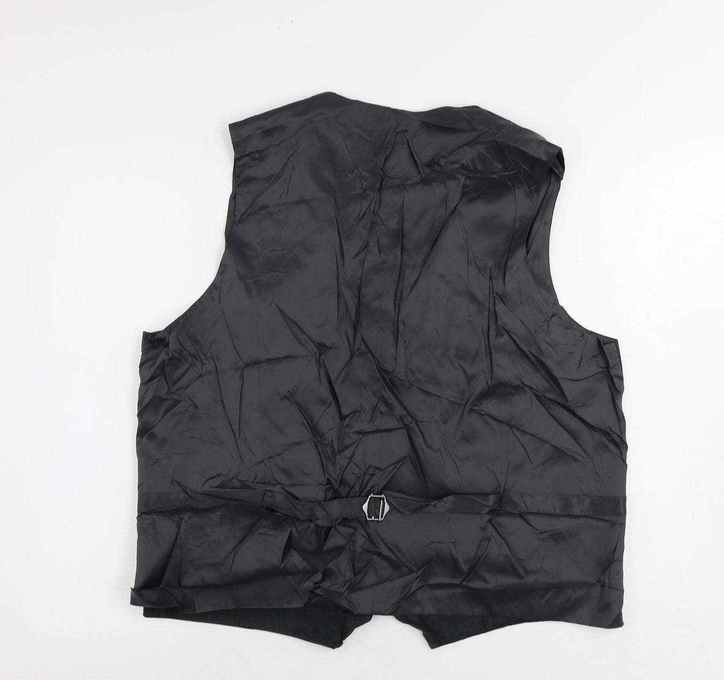 Marks and Spencer Mens Green Linen Jacket Suit Waistcoat Size 48 Regular