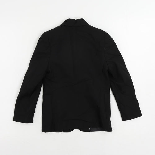 Marks and Spencer Boys Black Jacket Blazer Size 7 Years Button