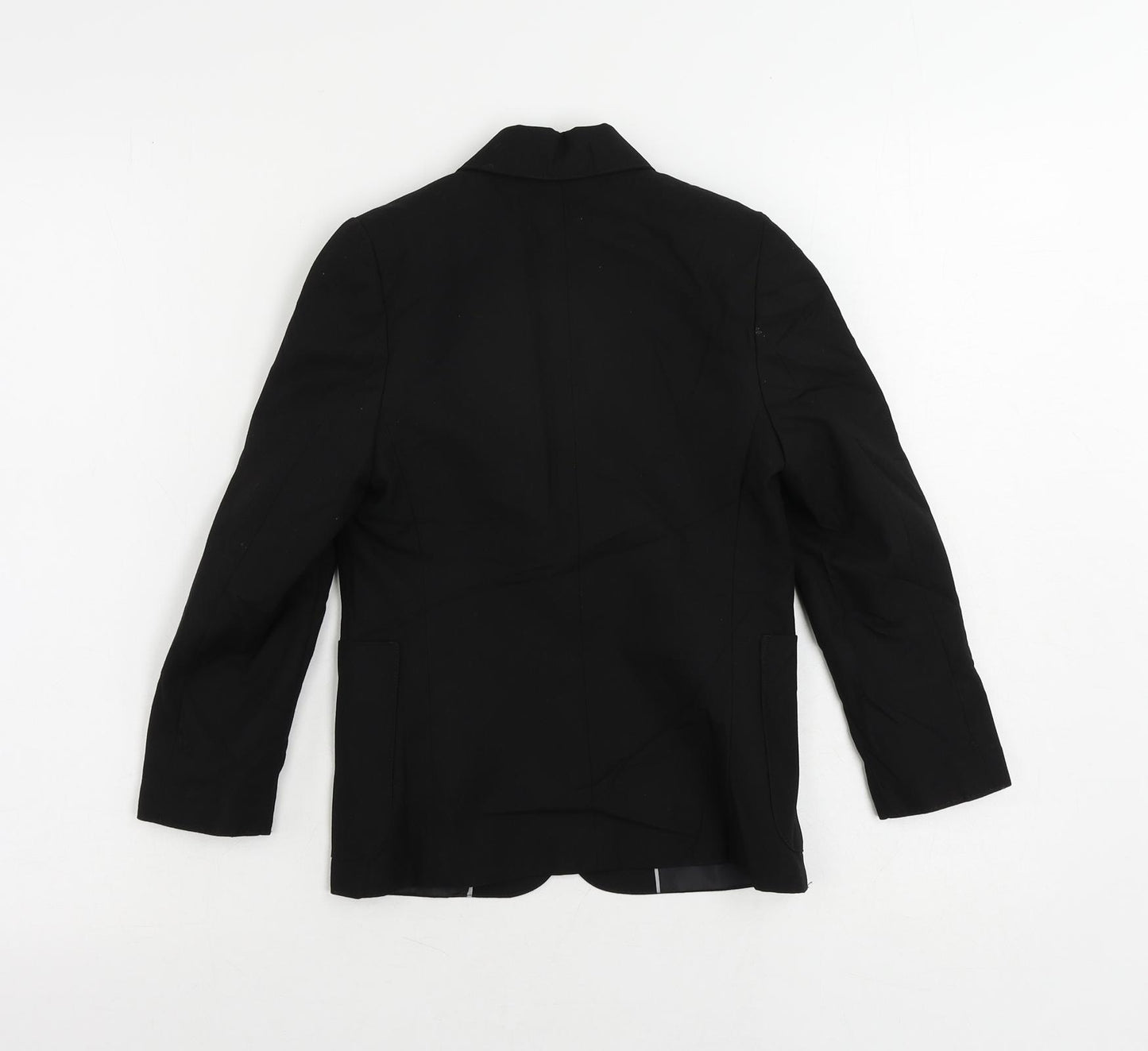 Marks and Spencer Boys Black Jacket Blazer Size 7 Years Button