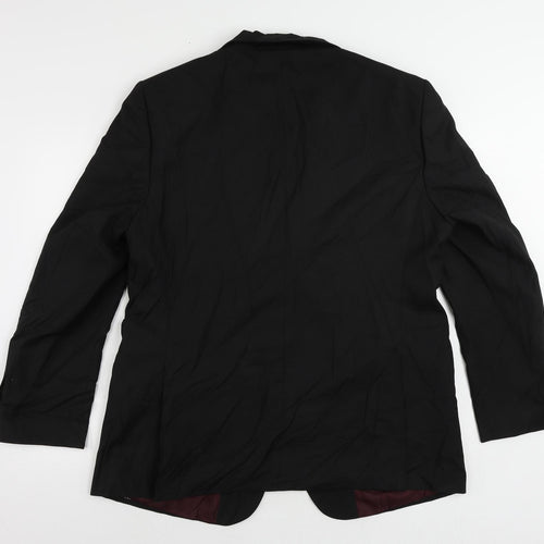 Marks and Spencer Mens Black Polyester Jacket Suit Jacket Size 44 Regular