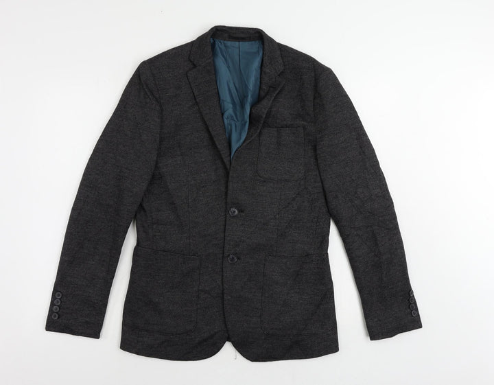 Selected Homme Mens Grey Polyester Jacket Blazer Size 36 Regular