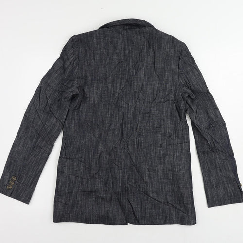 Marks and Spencer Womens Blue Jacket Blazer Size 8 Button