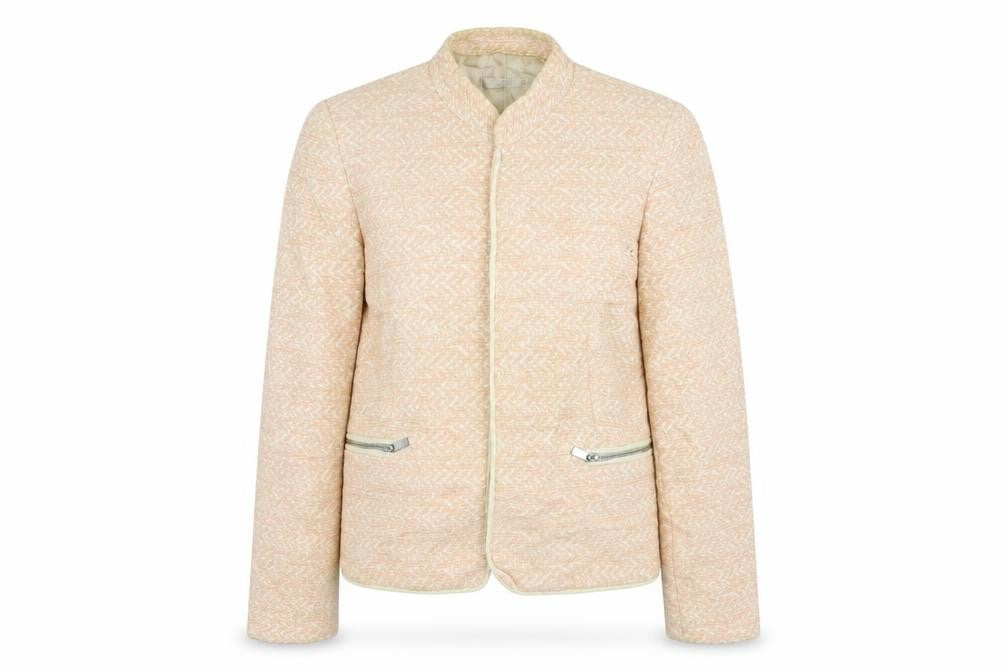 Front view of Mango women’s pink jacket blazer, size L, - open